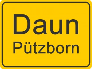 Ortsschild Daun Pützborn