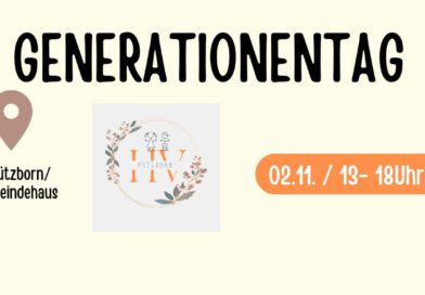 Generationentag   in       Pützborn/Gemeindehaus                                                                          am     02. Novmber 13-18 Uhr